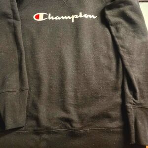 Women's Champion Classic Black Crewneck